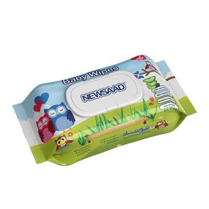 دستمال مرطوب کودک نیوساد مدل happu owl بسته 64 عددی